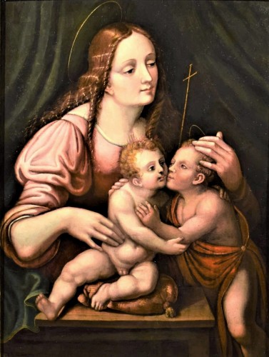 Vierge à l'Enfant et Saint Jean Baptiste - atelier de Giampietrino (1480-1553)